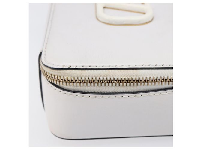 Borsa a tracolla VALENTINO in pelle bianca e oro Auth 202663A Bianco D'oro - vista 4