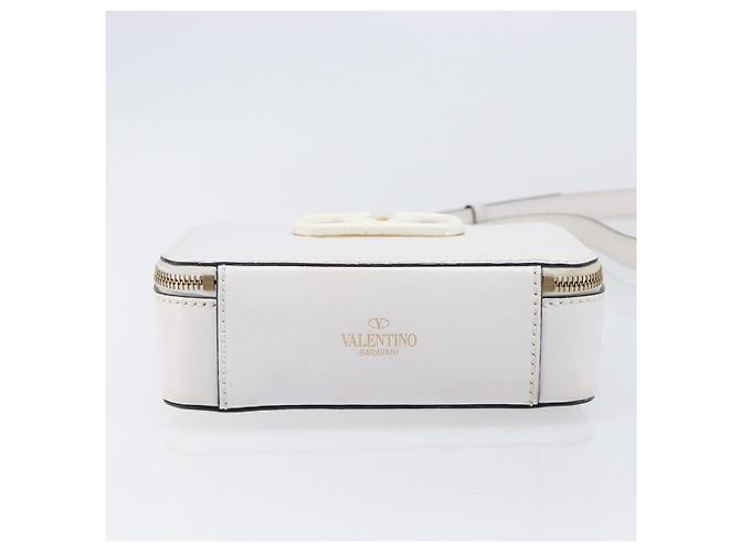 Borsa a tracolla VALENTINO in pelle bianca e oro Auth 202663A Bianco D'oro - vista 6