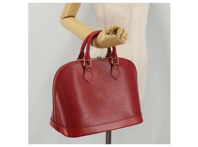 Borsa a mano LOUIS VUITTON Epi Alma Castilian Red M52147 LV Auth 197494A Rosso - vista 26