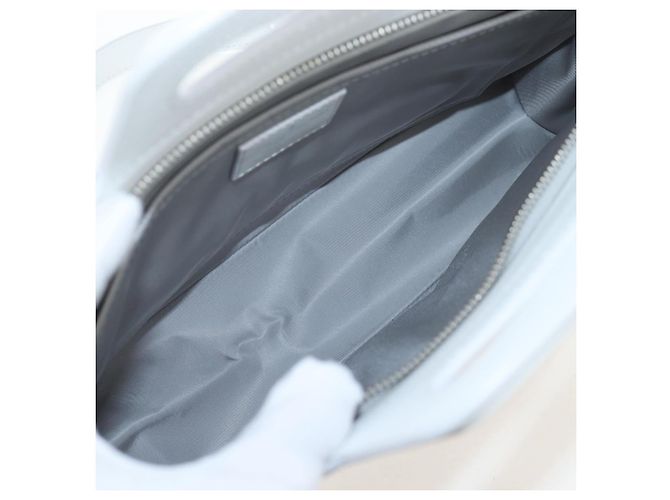 LOUIS VUITTON Freezer Bags Soft Trunk Pelle verniciata M23123 LV Auth 203200SAM Argento - vista 11