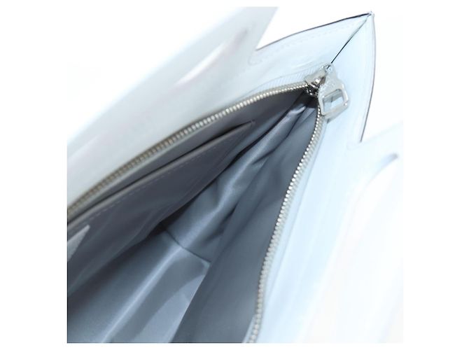 LOUIS VUITTON Freezer Bags Soft Trunk Pelle verniciata M23123 LV Auth 203200SAM Argento - vista 29