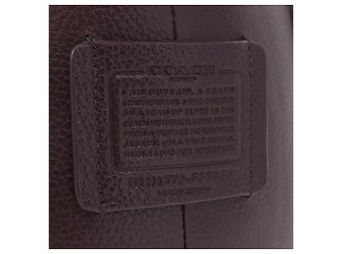 Coach Stuffed Leather Bordeaux Auth 203716 Bordò - vista 17