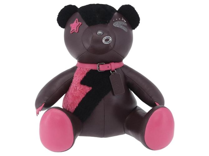 Coach Stuffed Leather Bordeaux Auth 203716 Bordò - vista 2