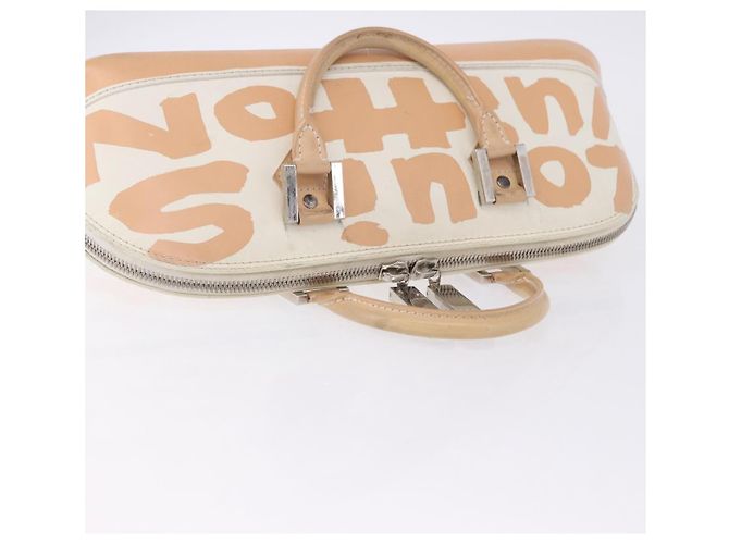 LOUIS VUITTON Monogram Graffiti Arma Horizontal White Orange M92176 Auth ka6234A Bianco Arancione Monogramma - vista 14