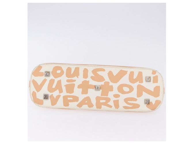 LOUIS VUITTON Monogram Graffiti Arma Horizontal White Orange M92176 Auth ka6234A Bianco Arancione Monogramma - vista 8