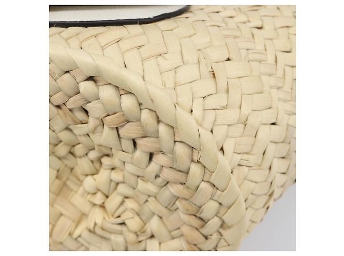 Chloé Chloe Basket Bag Handtasche aus Raffia Beige White Auth BA15563V Weiß - Ansicht 10