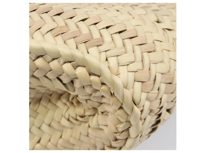 Chloé Chloe Basket Bag Handtasche aus Raffia Beige White Auth BA15563V Weiß - Ansicht 12