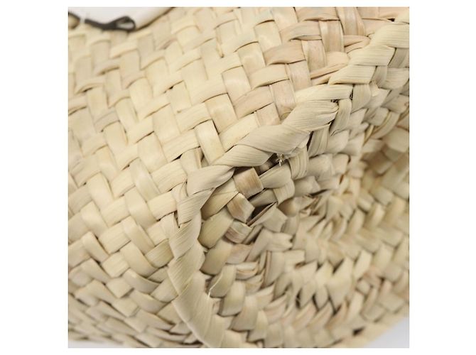 Chloé Chloe Basket Bag Handtasche aus Raffia Beige White Auth BA15563V Weiß - Ansicht 13