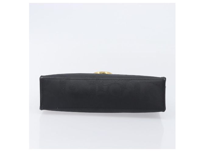 Borsa a Pochette Christian Dior Trotter Canvas PVC Nero Oro Auth ki6859A D'oro - vista 7