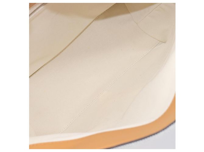LOUIS VUITTON Borsa a Tracolla Baguette GM Pelle Bianca Argento LV Auth 203256 Bianco - vista 11