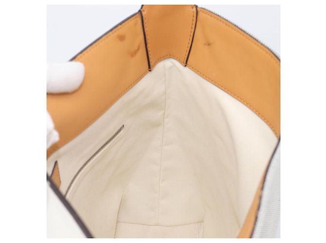 LOUIS VUITTON Borsa a Tracolla Baguette GM Pelle Bianca Argento LV Auth 203256 Bianco - vista 19