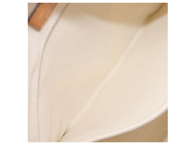 LOUIS VUITTON Borsa a Tracolla Baguette GM Pelle Bianca Argento LV Auth 203256 Bianco - vista 22