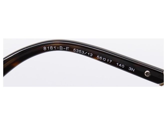 Bulgari Occhiali da sole BVLGARI Plastica Marrone Tono Oro Auth BA15587V - vista 11