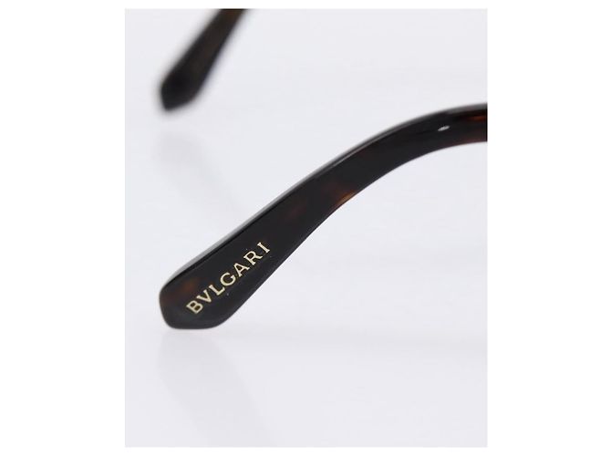 Bulgari Occhiali da sole BVLGARI Plastica Marrone Tono Oro Auth BA15587V - vista 4