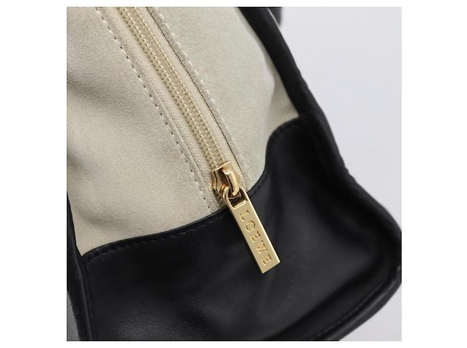 Borsa a mano LOEWE Amazona 32 Suede Beige Gold Auth 204758 D'oro - vista 10
