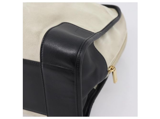 Borsa a mano LOEWE Amazona 32 Suede Beige Gold Auth 204758 D'oro - vista 15