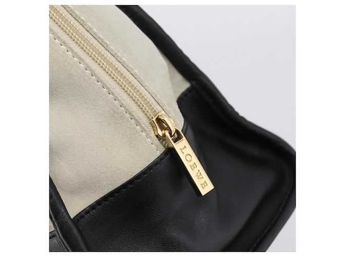 Borsa a mano LOEWE Amazona 32 Suede Beige Gold Auth 204758 D'oro - vista 17