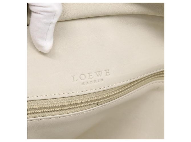 Borsa a mano LOEWE Amazona 32 Suede Beige Gold Auth 204758 D'oro - vista 19