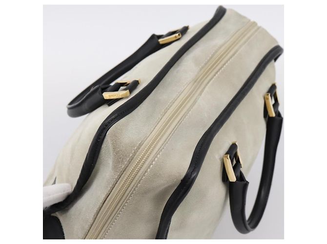 Borsa a mano LOEWE Amazona 32 Suede Beige Gold Auth 204758 D'oro - vista 6