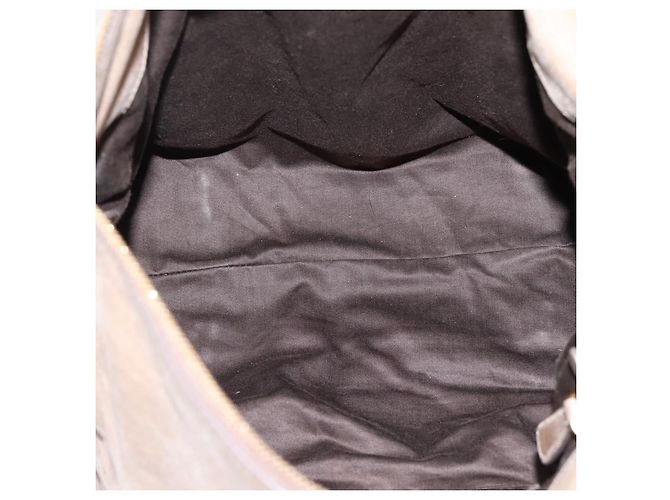 Borsa a mano Miu Miu Vitellolux in pelle 2way Beige Tono Oro Auth 204644V - vista 10