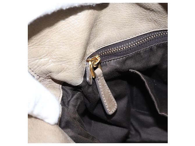 Borsa a mano Miu Miu Vitellolux in pelle 2way Beige Tono Oro Auth 204644V - vista 25