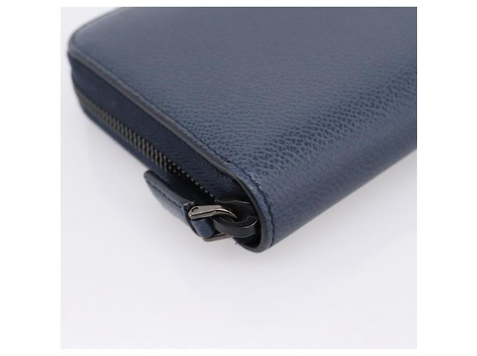PRADA Langbeutel aus Leder Navy Silver Auth 205101V Silber Marineblau - Ansicht 14