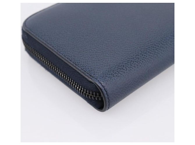 PRADA Langbeutel aus Leder Navy Silver Auth 205101V Silber Marineblau - Ansicht 16