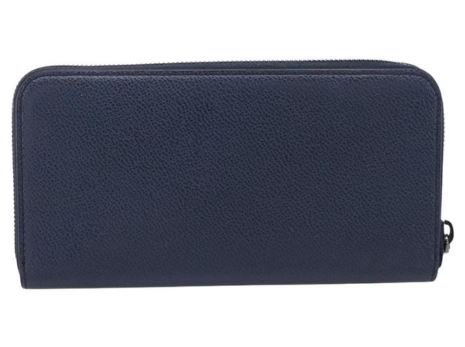 PRADA Langbeutel aus Leder Navy Silver Auth 205101V Silber Marineblau - Ansicht 2