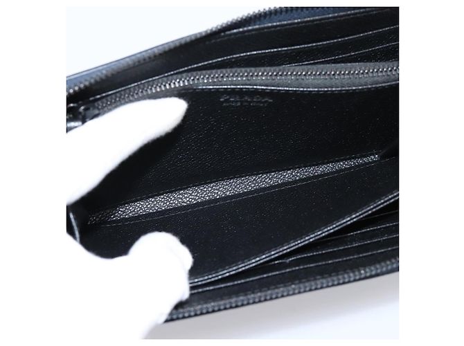 PRADA Langbeutel aus Leder Navy Silver Auth 205101V Silber Marineblau - Ansicht 21