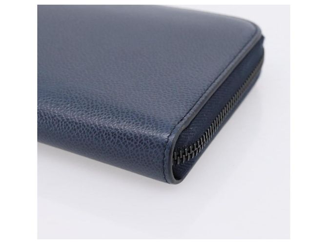 PRADA Langbeutel aus Leder Navy Silver Auth 205101V Silber Marineblau - Ansicht 7