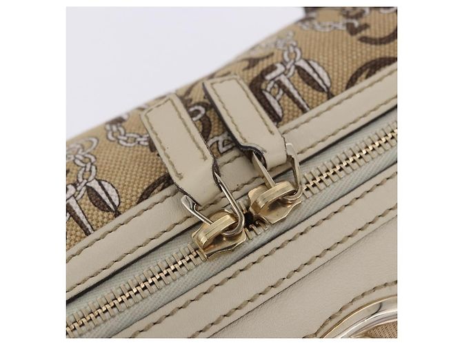 Borsa GUCCI Canvas Beige Gold 170009 Auth 204360V D'oro - vista 18