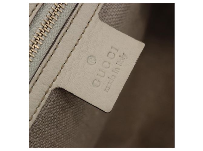 Borsa GUCCI Canvas Beige Gold 170009 Auth 204360V D'oro - vista 19