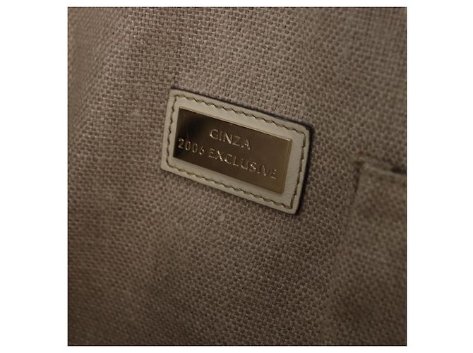 Borsa GUCCI Canvas Beige Gold 170009 Auth 204360V D'oro - vista 20