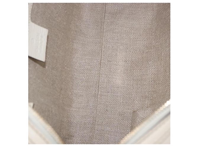 Borsa GUCCI Canvas Beige Gold 170009 Auth 204360V D'oro - vista 21