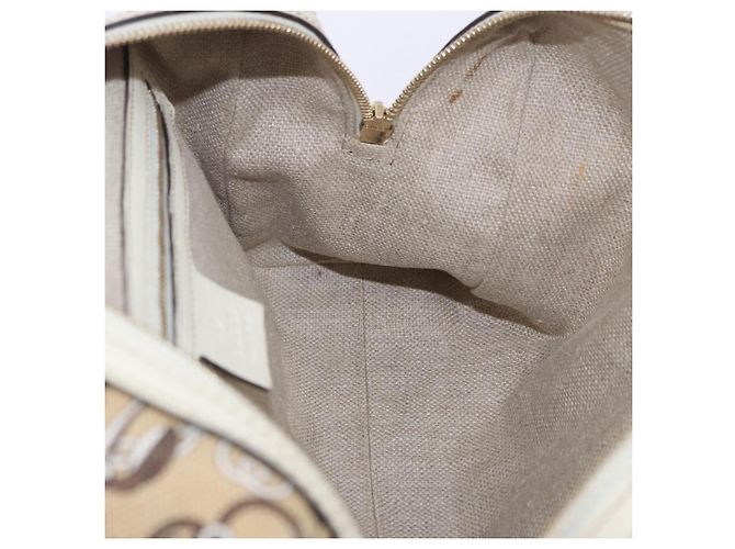 Borsa GUCCI Canvas Beige Gold 170009 Auth 204360V D'oro - vista 22