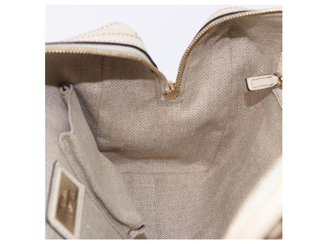 Borsa GUCCI Canvas Beige Gold 170009 Auth 204360V D'oro - vista 23