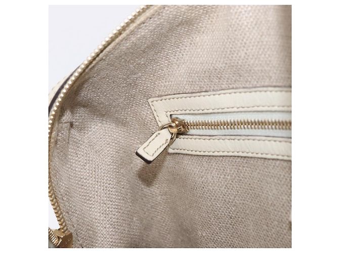 Borsa GUCCI Canvas Beige Gold 170009 Auth 204360V D'oro - vista 24