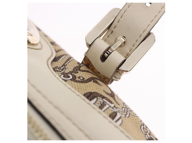 Borsa GUCCI Canvas Beige Gold 170009 Auth 204360V D'oro - vista 27