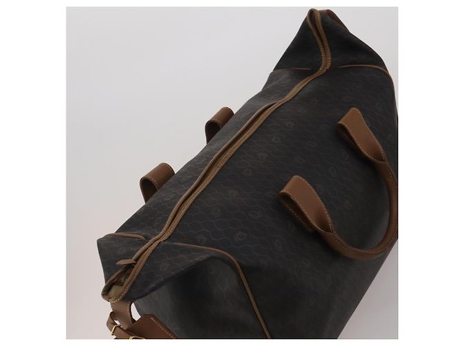 Borsa Boston Christian Dior Honeycomb Canvas PVC 2way Nero Oro Auth 200022A D'oro - vista 16