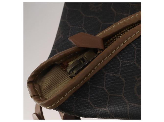 Borsa Boston Christian Dior Honeycomb Canvas PVC 2way Nero Oro Auth 200022A D'oro - vista 17