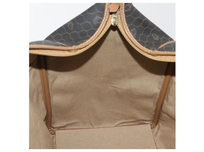 Borsa Boston Christian Dior Honeycomb Canvas PVC 2way Nero Oro Auth 200022A D'oro - vista 19