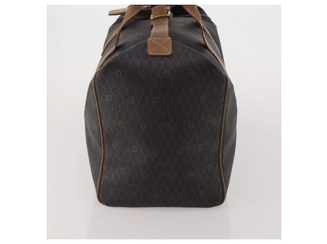 Borsa Boston Christian Dior Honeycomb Canvas PVC 2way Nero Oro Auth 200022A D'oro - vista 4