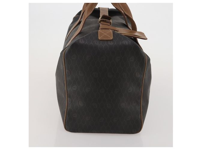Borsa Boston Christian Dior Honeycomb Canvas PVC 2way Nero Oro Auth 200022A D'oro - vista 5