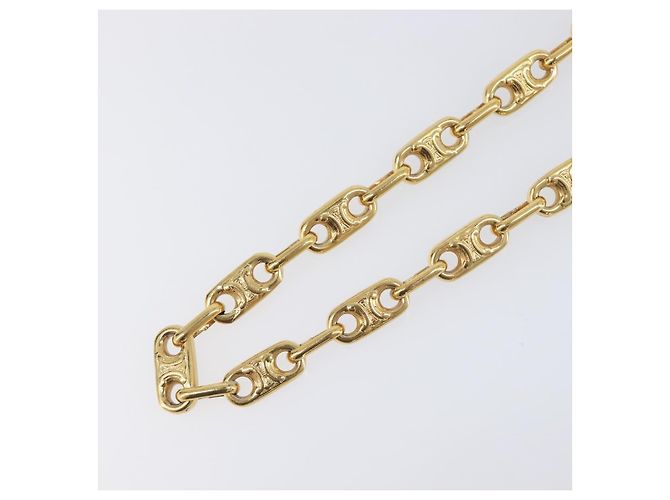 Céline Collana a catena CELINE metallo Gold Auth 203911M D'oro - vista 10