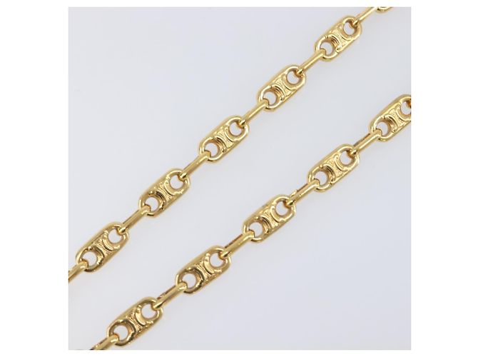 Céline Collana a catena CELINE metallo Gold Auth 203911M D'oro - vista 11