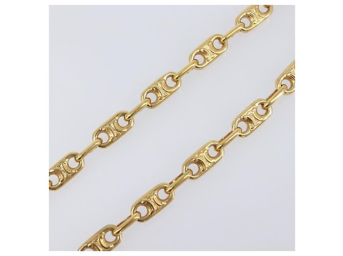 Céline Collana a catena CELINE metallo Gold Auth 203911M D'oro - vista 12