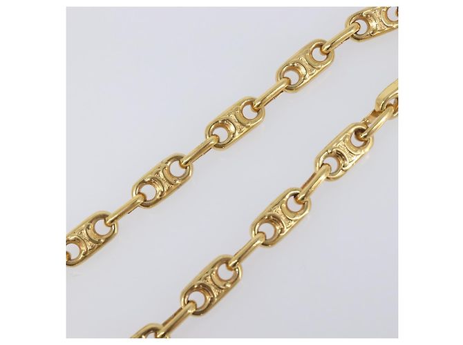 Céline Collana a catena CELINE metallo Gold Auth 203911M D'oro - vista 13
