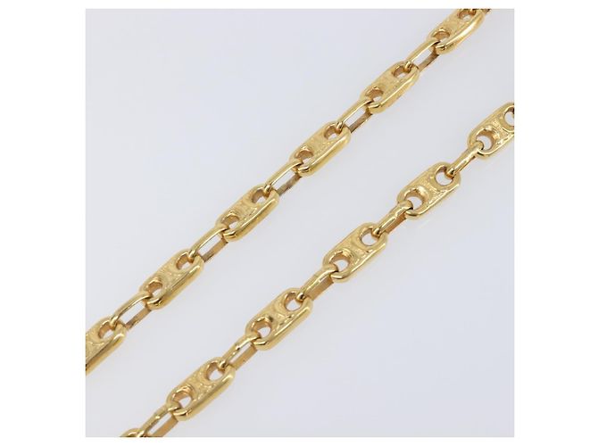 Céline Collana a catena CELINE metallo Gold Auth 203911M D'oro - vista 4