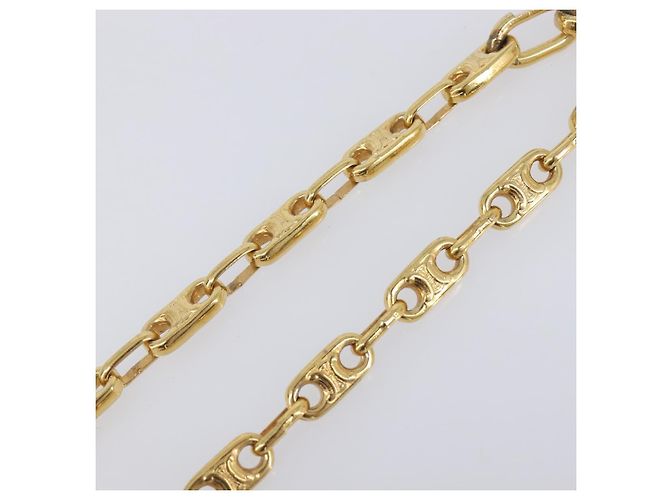 Céline Collana a catena CELINE metallo Gold Auth 203911M D'oro - vista 6
