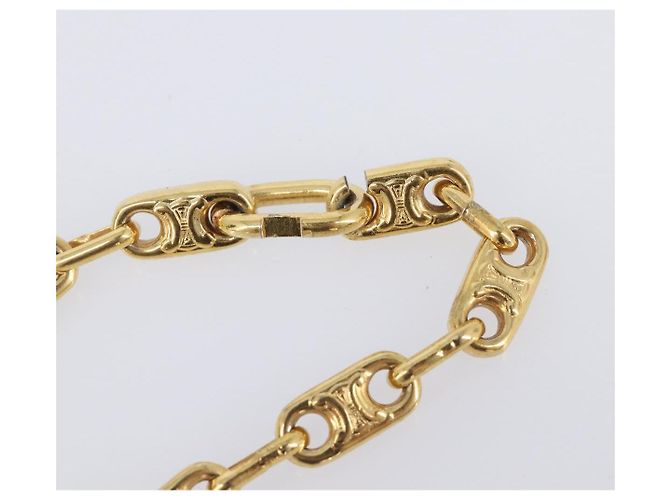 Céline Collana a catena CELINE metallo Gold Auth 203911M D'oro - vista 8
